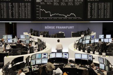 DAX board at the Frankfurt stock exchange