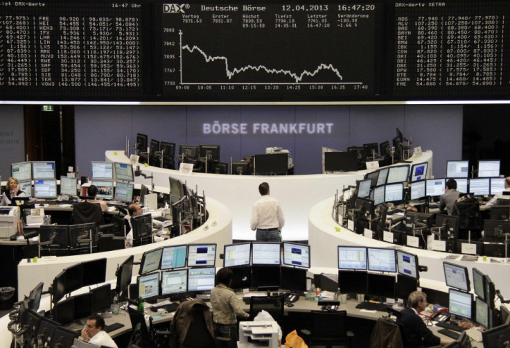 DAX board at the Frankfurt stock exchange
