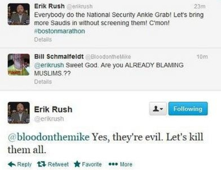 Fox News contributor Erik Rush says ‘Kill all Muslims’ in Response to Boston Marathon Attack