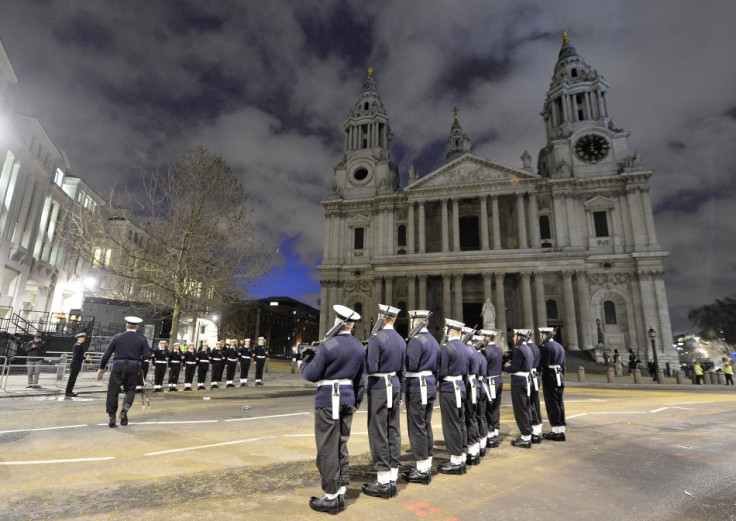 Military practice Thatcher's funeral at St Paul's