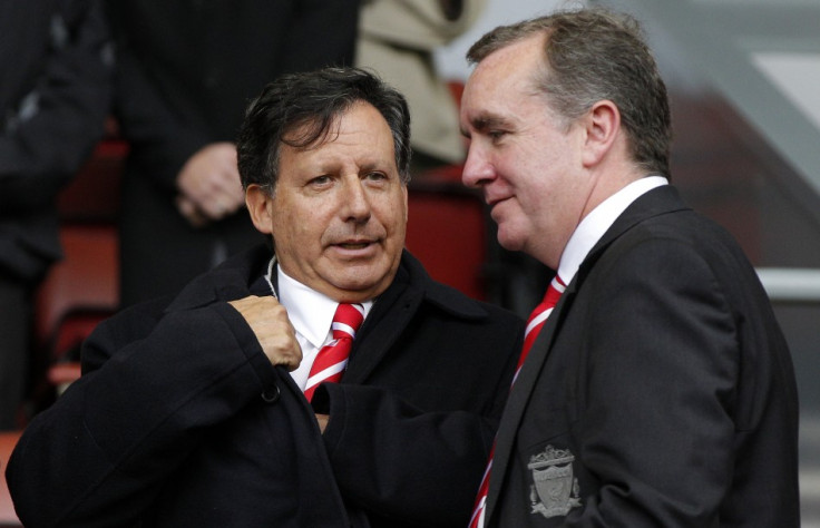 Liverpool FC Chairman Tom Werner (L) and Managing Director Ian Ayre