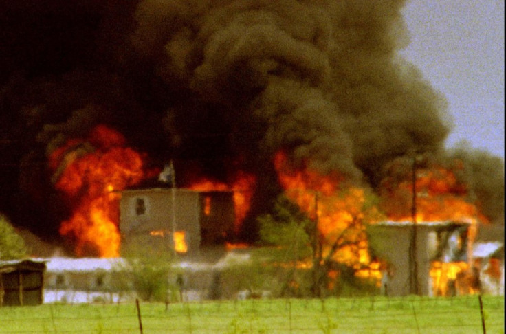 The Mount Carmel complex burns in Waco, April 19, 1993
