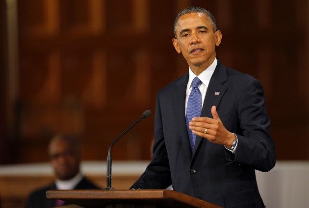 U.S. President Barack Obama speaks at an interfaith memorial service for the victims of the bombing at the Boston Marathon U.S. President Barack Obama speaks at an interfaith memorial service for the victims of the bombing at the Boston Marathon