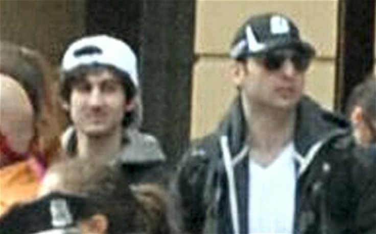The FBI release a photograph showing the Boston Marathon bombing suspects