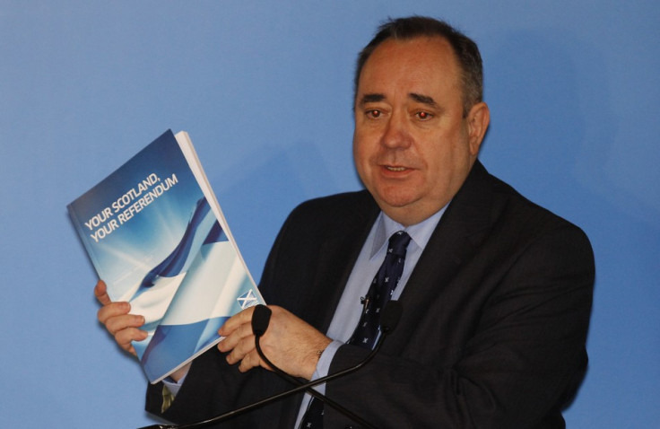 Alex Salmond with SNP referendum manifesto
