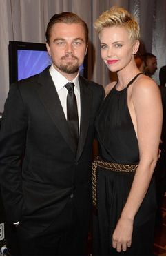Charlize Theron and Leonardo DiCaprio arrives for the 24th Annual GLAAD Media Awards