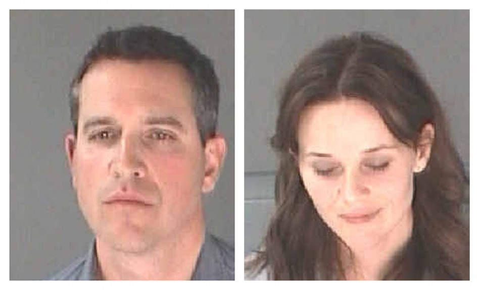 A combination photo shows actress Laura Witherspoon (Reese Witherspoon ) and her husband James Toth (L) after their arrest for D.U.I./Alcohol, Driving in proper lane for Toth and DC SEC 7-Phys Obstruct/another for Witherspoon in Atlanta Department of Corrections handout photo released to Reuters on April 21, 2013. Oscar-winning actress Reese Witherspoon was arrested in Atlanta for alleged disorderly conduct after her husband, talent agent James Toth, was stopped by police on suspicion of drunken driving, online Hollywood magazine Variety reported on Sunday. A combination photo shows actress Laura Witherspoon (Reese Witherspoon ) and her husband James Toth (L) after their arrest for D.U.I./Alcohol, Driving in proper lane for Toth and DC SEC 7-Phys Obstruct/another for Witherspoon in Atlanta Department of Corrections handout photo released to Reuters on April 21, 2013. Oscar-winning actress Reese Witherspoon was arrested in Atlanta for alleged disorderly conduct after her husband, talent agent James Toth, was stopped by police on suspicion of drunken driving, online Hollywood magazine Variety reported on Sunday.