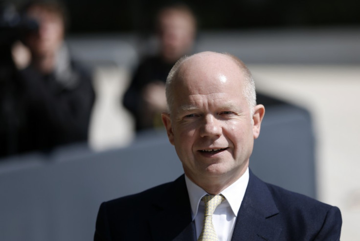 Britain's Foreign Secretary William Hague speaks as he arrives at an European Union foreign ministers meeting in Luxembourg April 22, 2013. (Photo: Reuters)