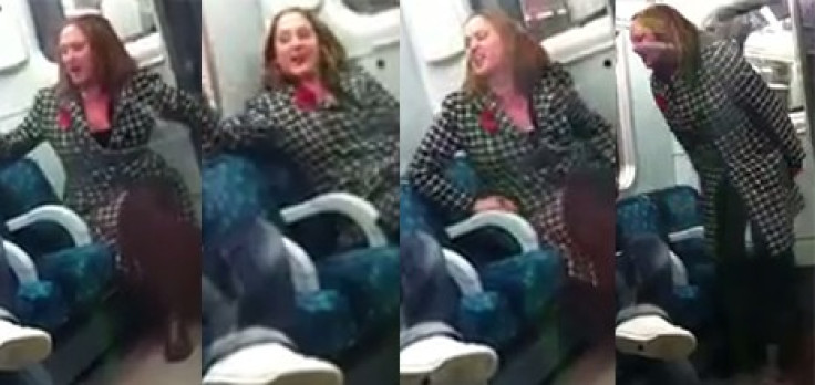 Photo of woman allegedly hurling racial abuse at a man on the Tube (BTP)