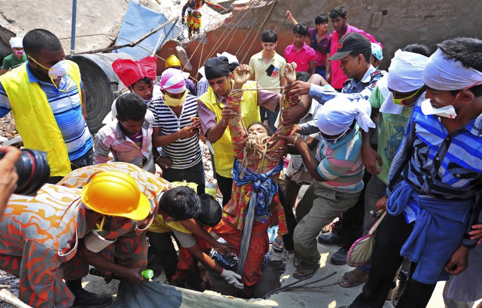 Bangladesh Factory Disaster Workers Pulled Alive From Rubble