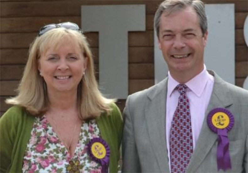 Ukip candidate for Crowborough Anna-Marie Crampton with party leader Nigel Farage