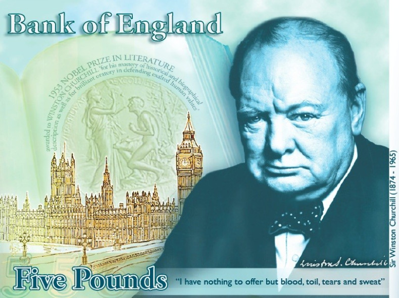 Winston Churchill five pound note