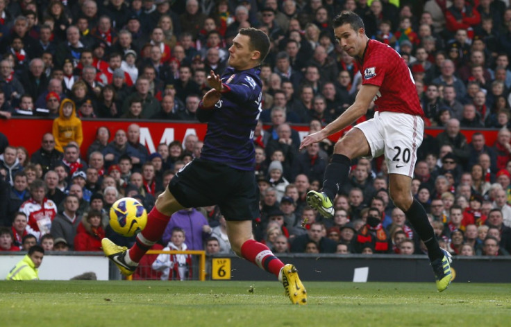 van Persie scored in the reverse fixture