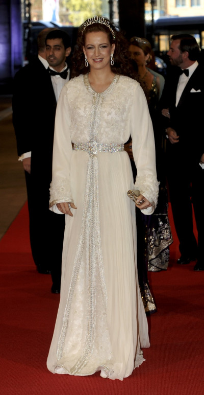 Moroccos Princess Lalla Salma arrives at a gala dinner organised on the eve of the abdication of Queen Beatrix of the Netherlands and the inauguration of her successor King Willem-Alexander at the Rijksmuseum in Amsterdam April 29, 2013.