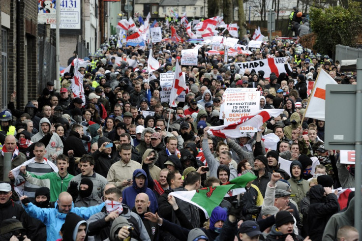 The group plotted to attack the EDL at a rally in Dewsbury (Reuters)