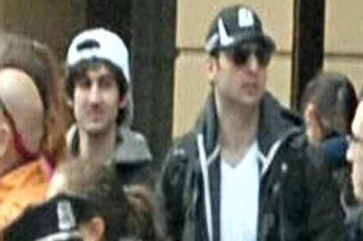 Dzhokhar, left, and Tamerlan Tsarnaev captured on CCTV shortly before the explosions at the Boston Marathon.