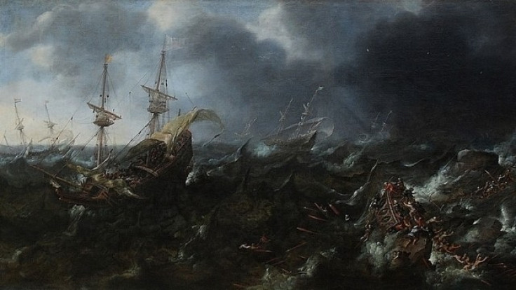 © Wikimedia commons The Battle of Lepanto, Andries van Eertvelt.