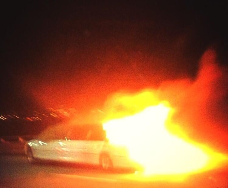 Limo fire on the San Mateo-Hayward Bridge, California that left 5 dead.