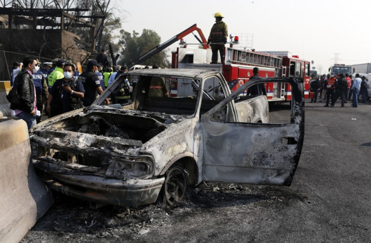 Traffic near the Mexico City fuel tanker blast were reduced to cinders