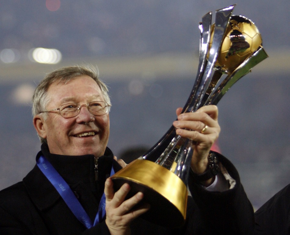 December 21 2008 Ferguson lifts the FIFA Club World Cup after their win over Ecuadors Liga Deportiva Universitaria de Quito in the final in Yokohama, south of Tokyo.
