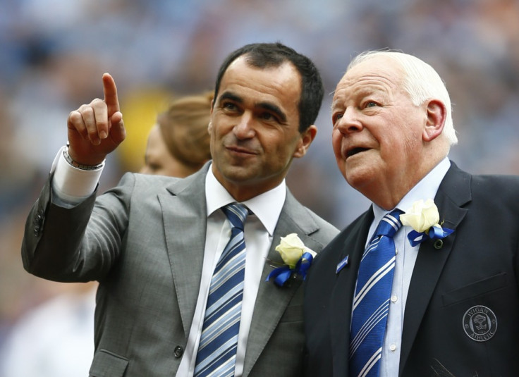 Roberto Martinez and Dave Whelan of Wigan Athletic