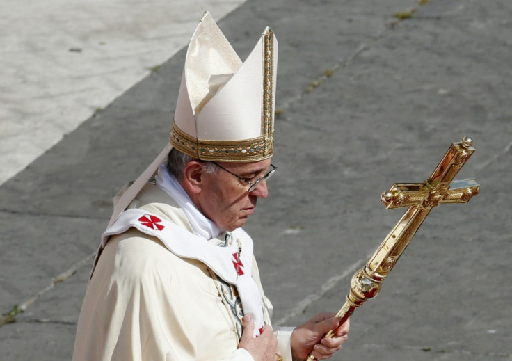Pope Francis led a canonization mass in Saint Peter's Square at the Vatican on 12 May 2013