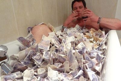 Living it up: Matthew Ghent issued snaps revelling in his wealth