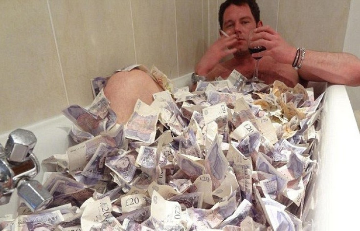 Living it up: Matthew Ghent issued snaps revelling in his wealth