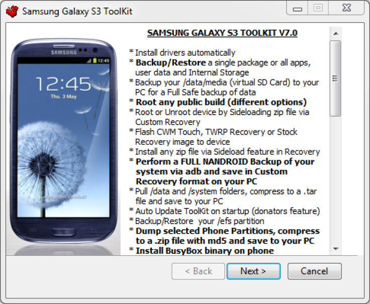 How to Install and Use Galaxy S3 Unified Toolkit v7.0 for Backup/Restore, Flashing ROM/Kernel and Rooting [Tutorial]
