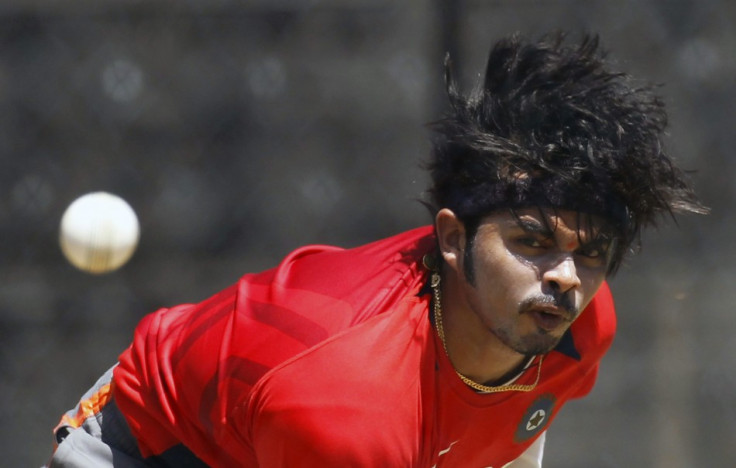 Shanthakumaran Sreesanth sends a ball down the wicket