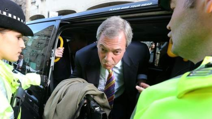 Farage exits taxi