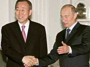 Ban Ki-moon and Putin