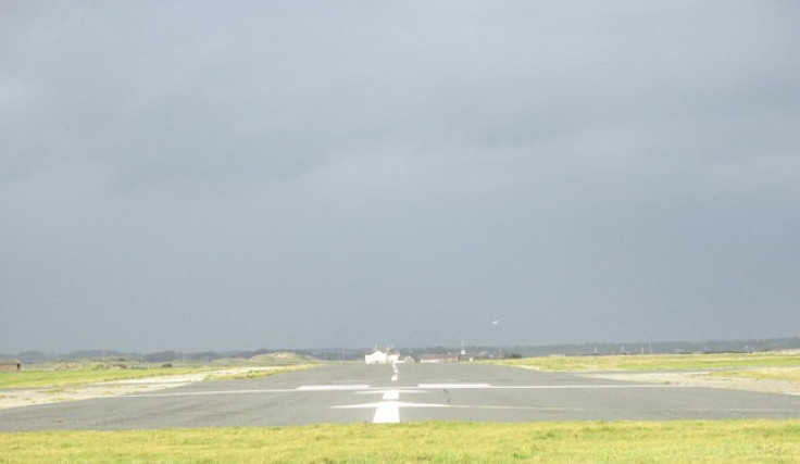 The main runway at Caernarfon Airport