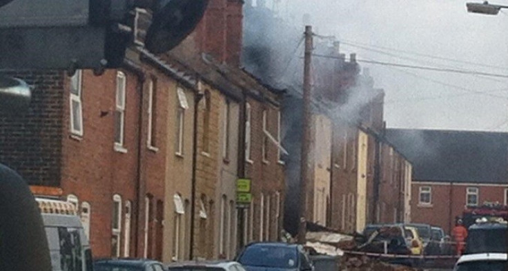 Photos from the scene show the house destroyed in the blast (Twitter/@Steevebeech71)