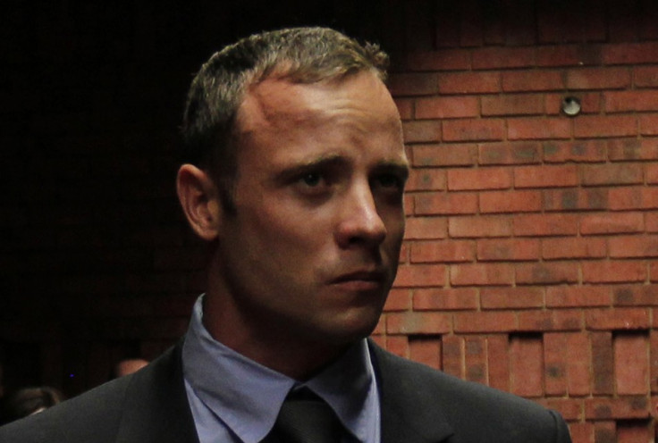 Oscar Pistorius at court hearing for Steenkamp's killing, earlier this year