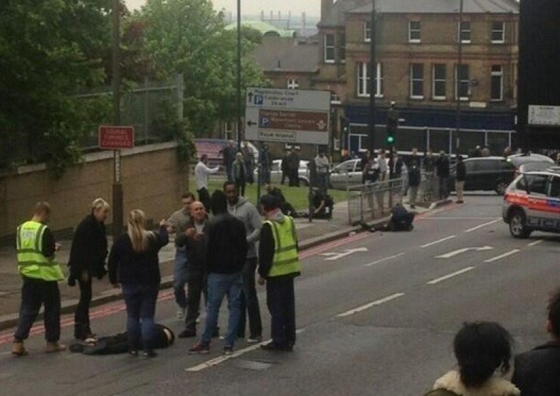 Crowds gather at the Woolwich killing scene