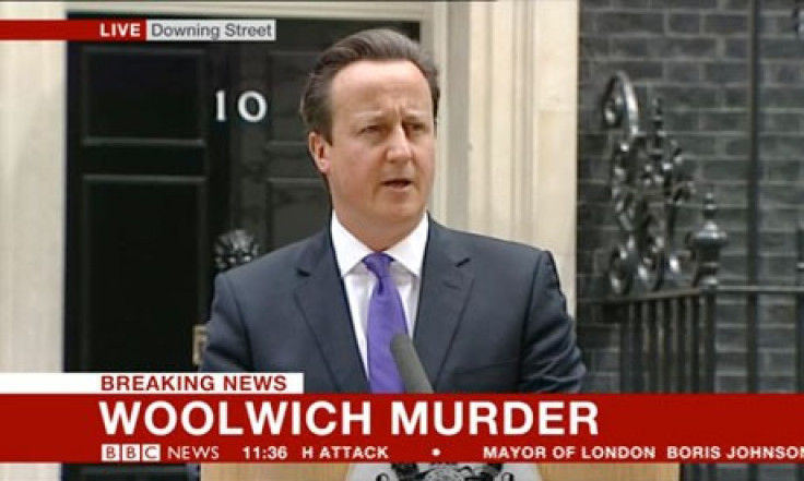 David Cameron was giving press conference about the Woolwich murder outside 10 downing Street