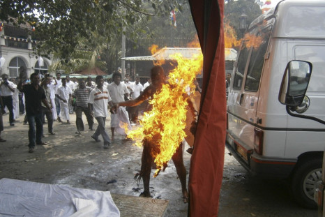 Buddhist Monk Sets Himself Ablaze in Sri Lanka