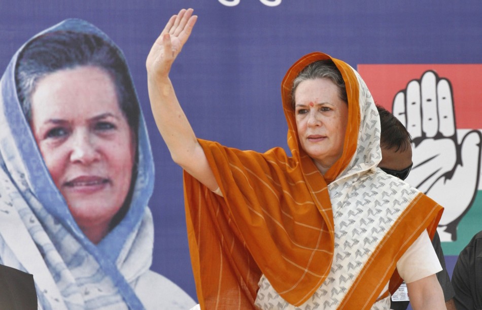 Chief of Indias ruling Congress party Sonia Gandhi