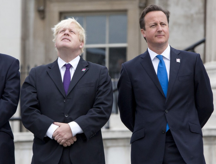 Boris Johnson (l) and PM David Cameron