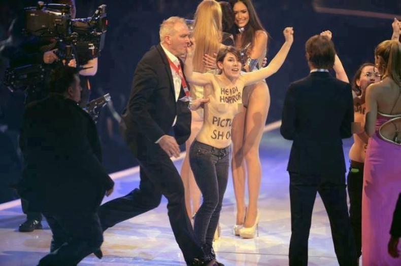 Topless women crash on Germany's Next Top Model finale