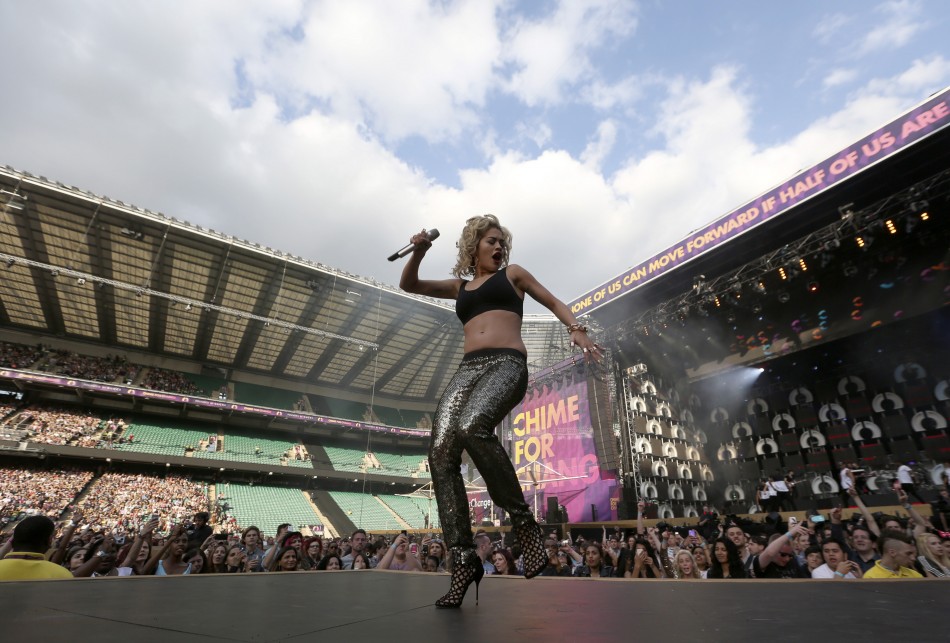 Singer Rita Ora performs at The Sound of Change concert