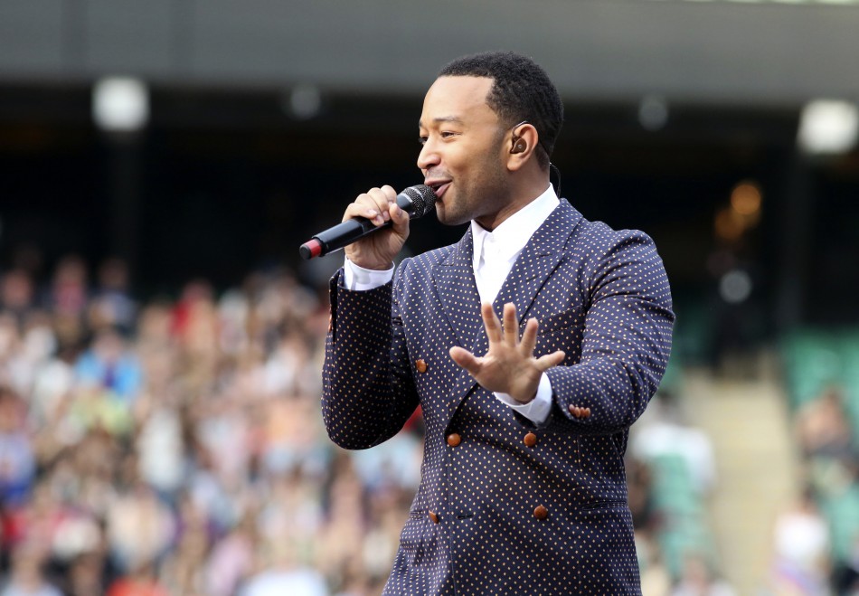 Performer John Legend performs at The Sound of Change concert