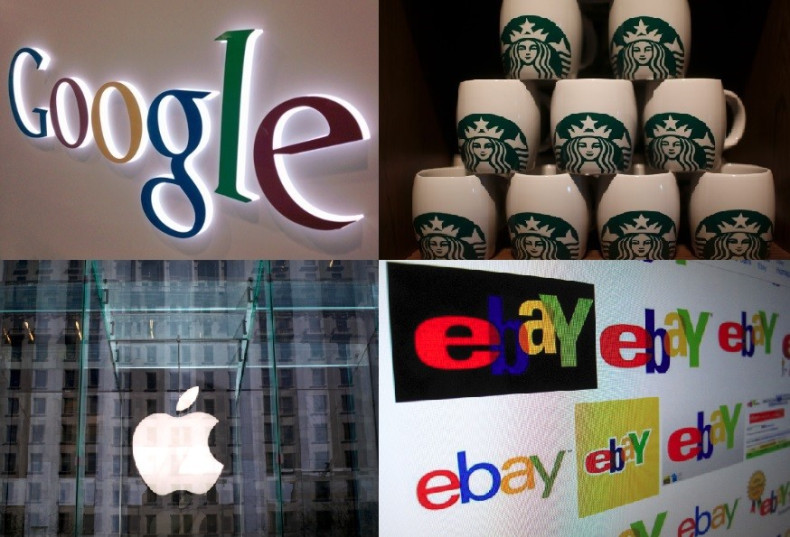 Google, Starbucks, Apple and Ebay are all companies that are being accused of agressive tax avoidance methods (Photos: Reuters)
