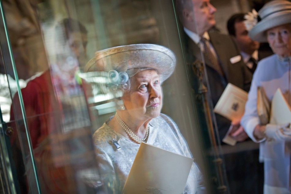 Queen Elizabeth attends a service celebrating the 60th anniversary of her coronation at Westminster Abbey in London June 4, 2013.