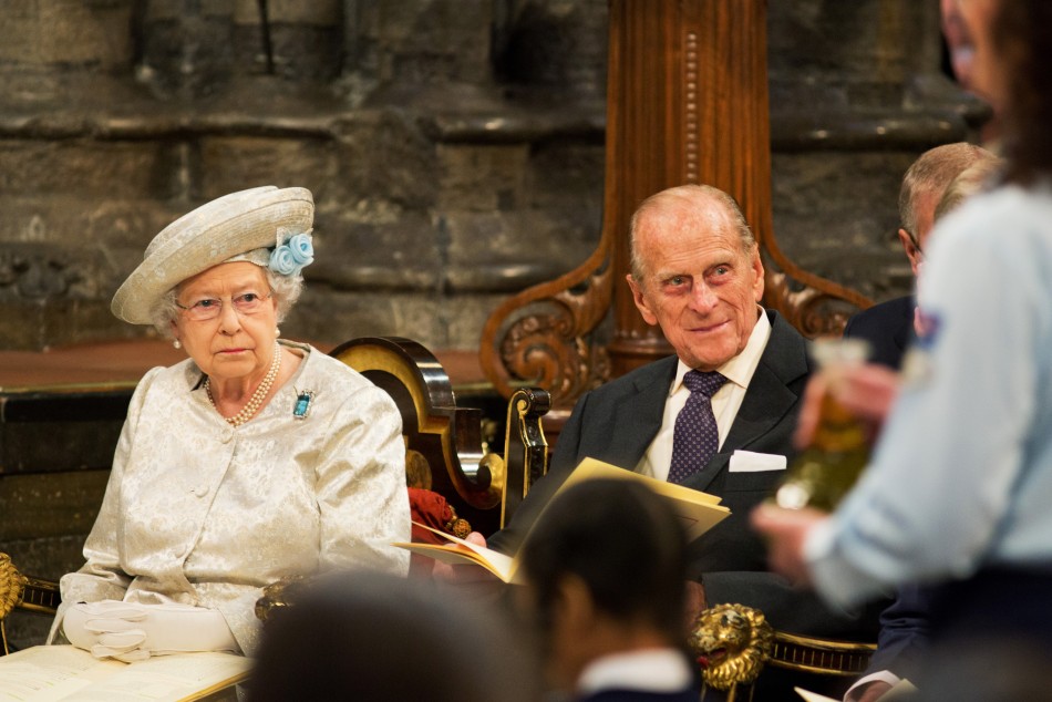 Queen Elizabeth and Prince Philip attend a service celebrating the 60th anniversary of the Queens coronation at Westminster Abbey in London June 4, 2013.