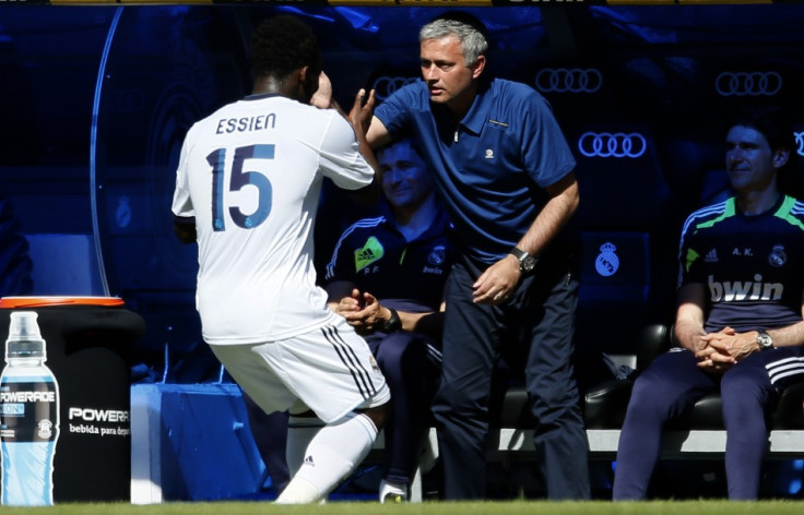 Michael Essien and Jose Mourinho