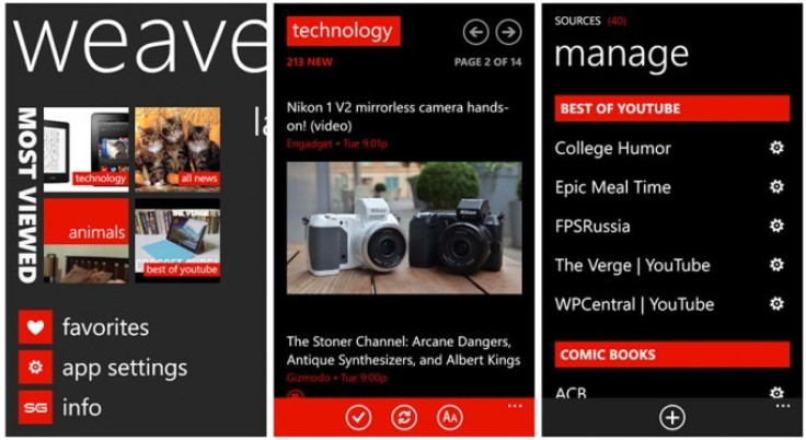 Best Windows Phones of the week Weave News Reader