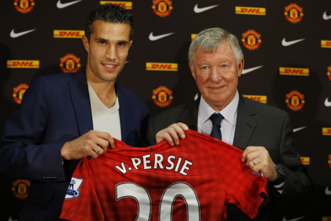 Robin van Persie (L) and Sir Alex Ferguson