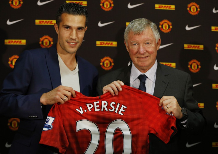 Robin van Persie (L) and Sir Alex Ferguson